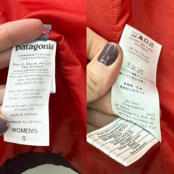 Patagonia Nano Puff Lightweight Winter Jacket Coat 84216 Womens size Small - Picture 11 of 14
